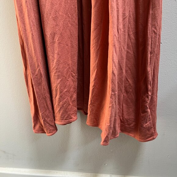 Sky Maxi Dress‎ Leather Belt Plunge V Neck Pleated Coral Melon Halter NEW Small - Picture 4 of 6